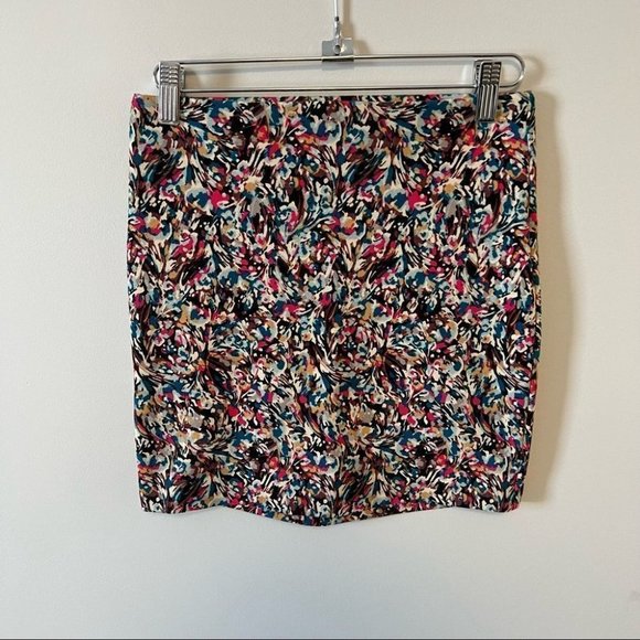 BCBGeneration Pull On Mini Skirt Multicolour Abstract Pattern - Picture 3 of 10